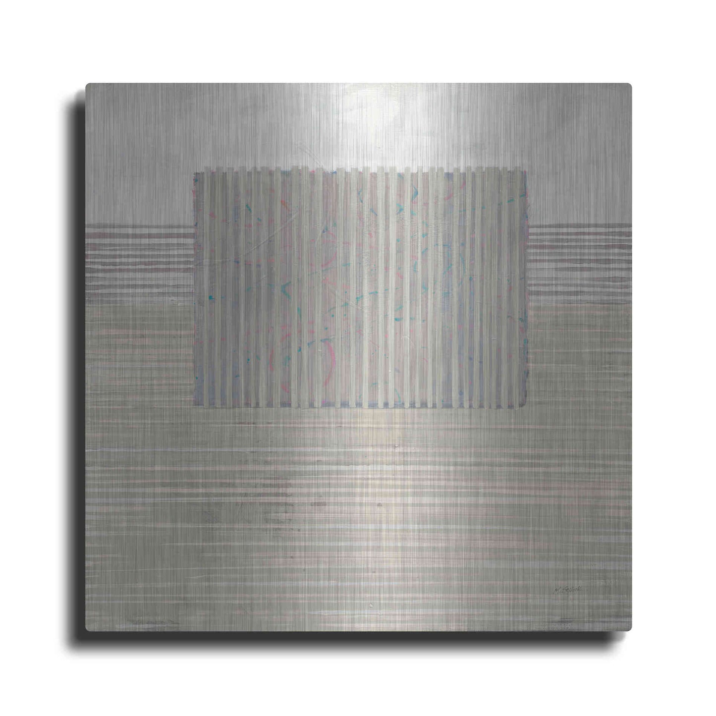 Luxe Metal Art 'Layer Of Reality Neutral' by Mike Schick, Metal Wall Art
