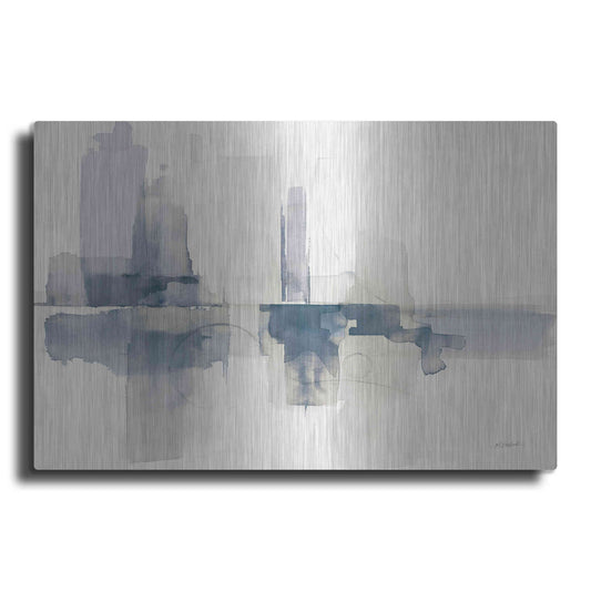 Luxe Metal Art 'Improvisation II Navy' by Mike Schick, Metal Wall Art