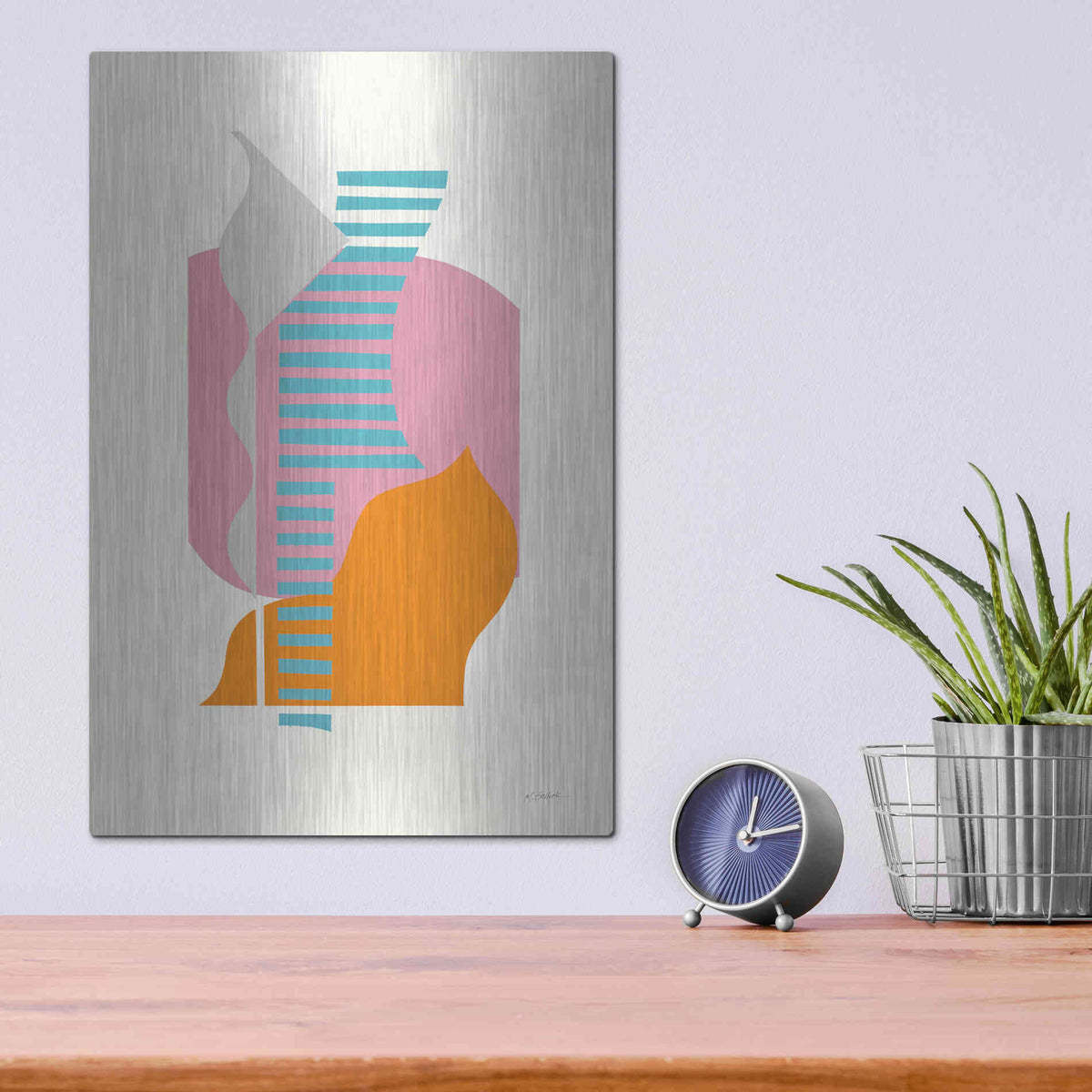 Luxe Metal Art 'Boardwalk' by Mike Schick, Metal Wall Art,12x16