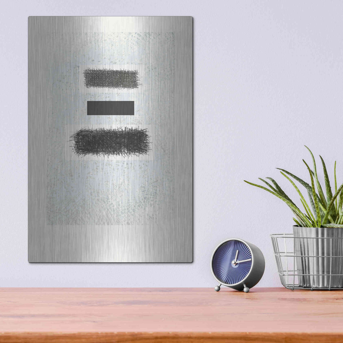Luxe Metal Art 'Blackout' by Mike Schick, Metal Wall Art,12x16