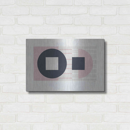 Luxe Metal Art 'Laterally Speaking Pink' by Mike Schick, Metal Wall Art,24x16