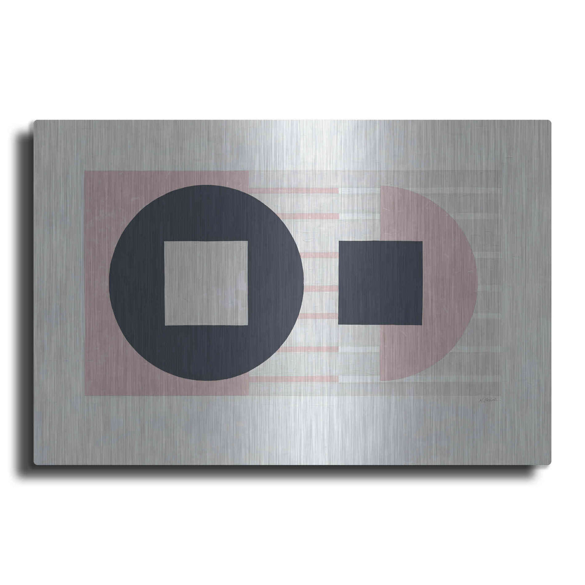 Luxe Metal Art 'Laterally Speaking Pink' by Mike Schick, Metal Wall Art