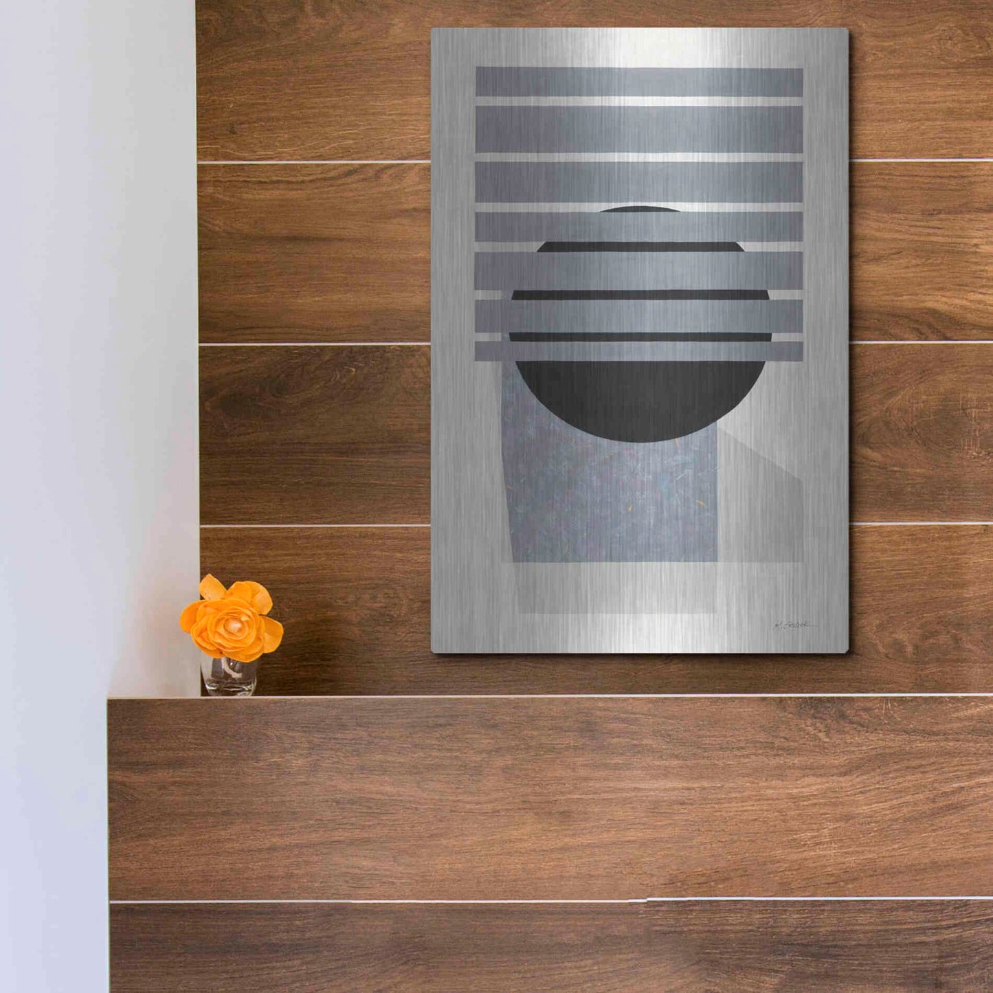 Luxe Metal Art 'Full Moon II' by Mike Schick, Metal Wall Art,12x16