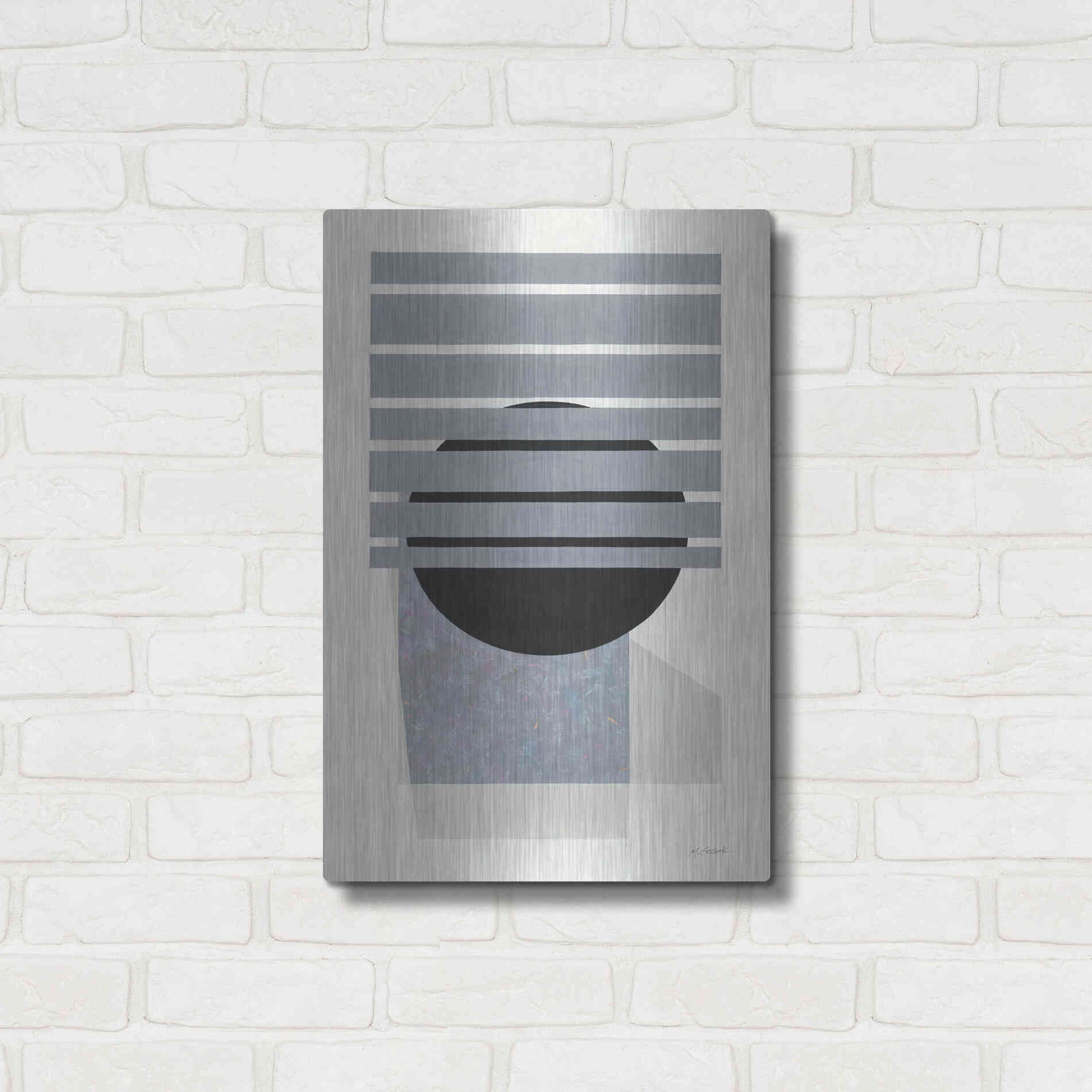 Luxe Metal Art 'Full Moon II' by Mike Schick, Metal Wall Art,16x24