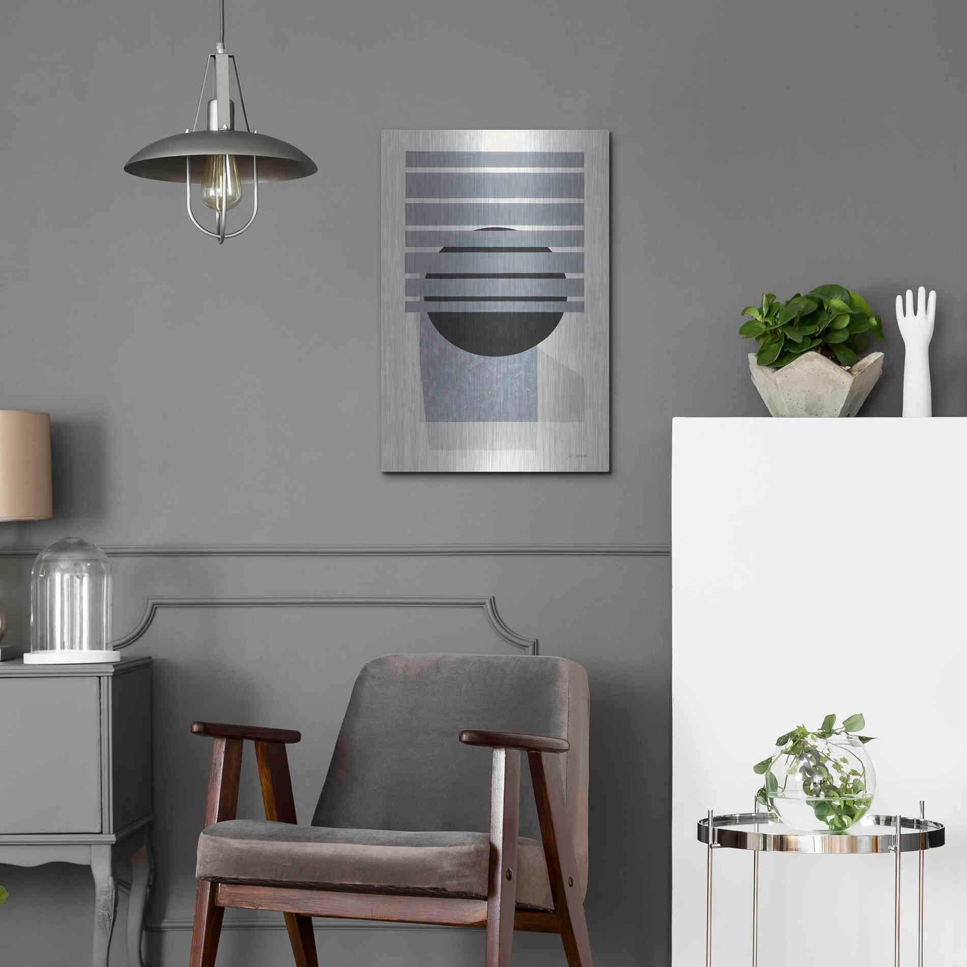 Luxe Metal Art 'Full Moon II' by Mike Schick, Metal Wall Art,16x24