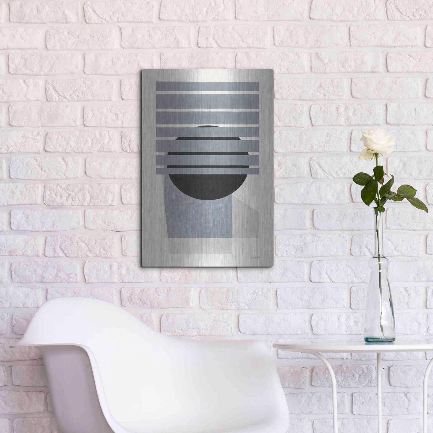 Luxe Metal Art 'Full Moon II' by Mike Schick, Metal Wall Art,16x24