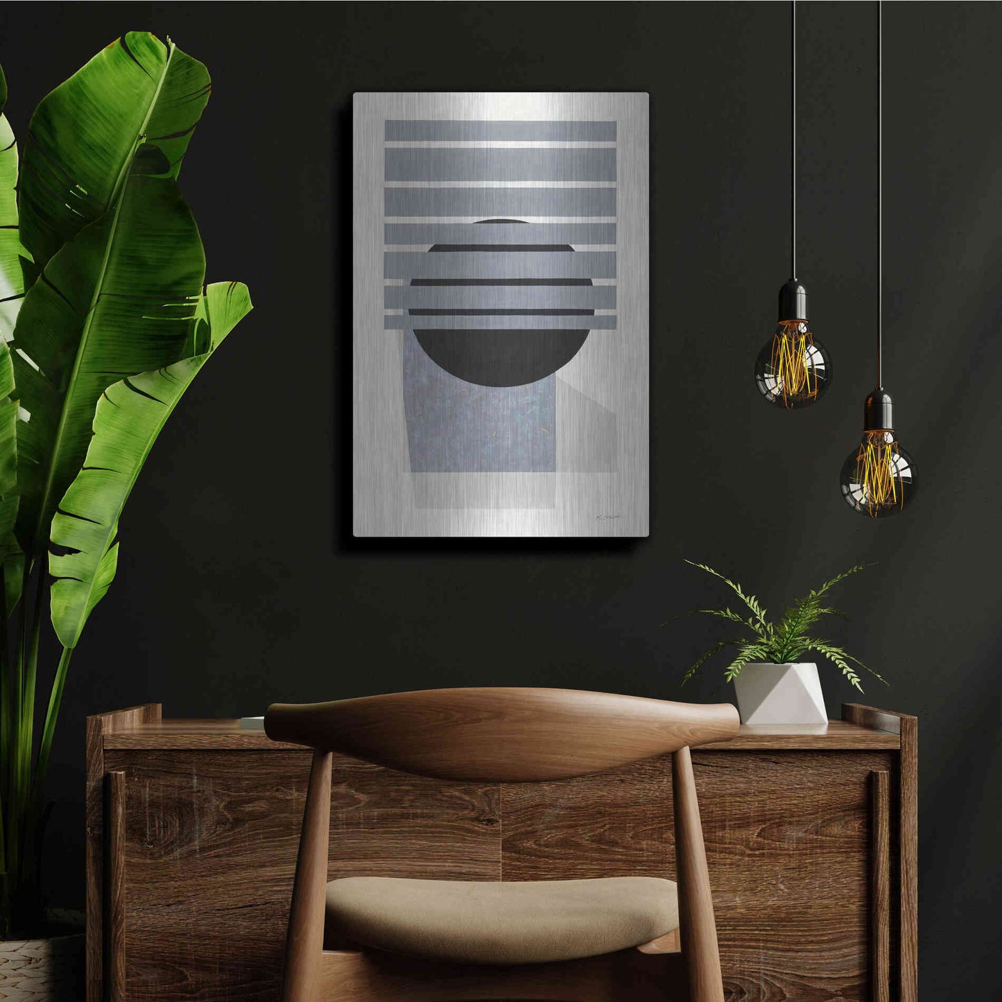 Luxe Metal Art 'Full Moon II' by Mike Schick, Metal Wall Art,24x36