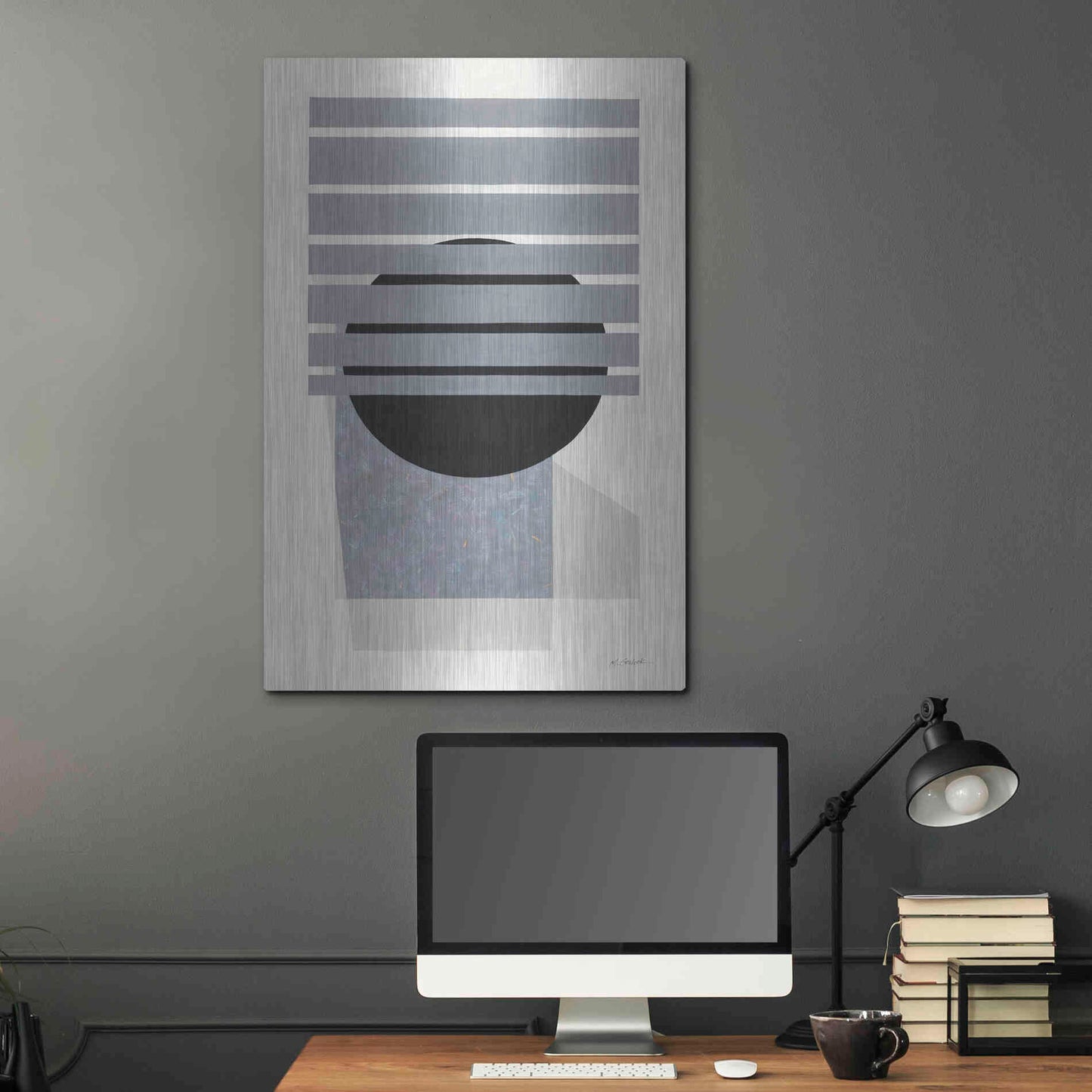 Luxe Metal Art 'Full Moon II' by Mike Schick, Metal Wall Art,24x36