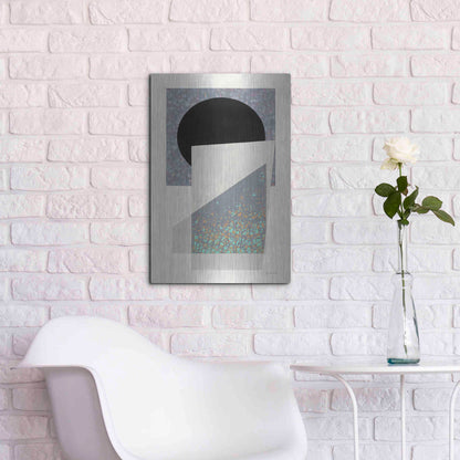 Luxe Metal Art 'Full Moon I V2' by Mike Schick, Metal Wall Art,16x24