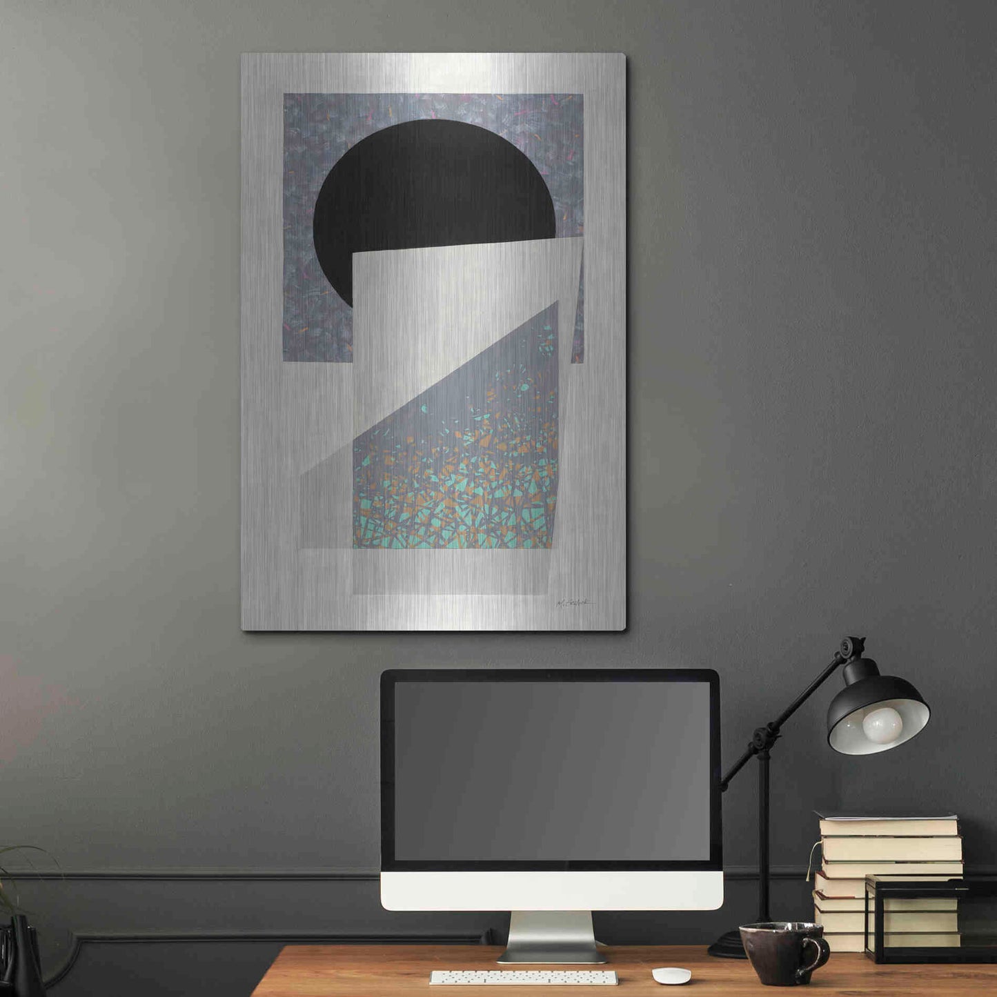 Luxe Metal Art 'Full Moon I V2' by Mike Schick, Metal Wall Art,24x36