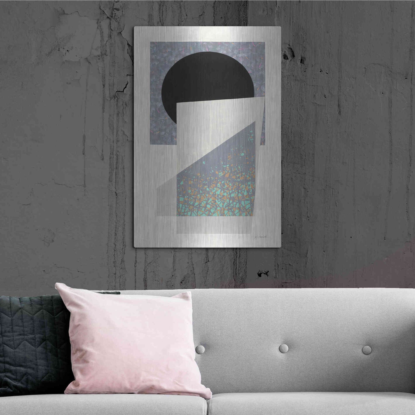 Luxe Metal Art 'Full Moon I V2' by Mike Schick, Metal Wall Art,24x36