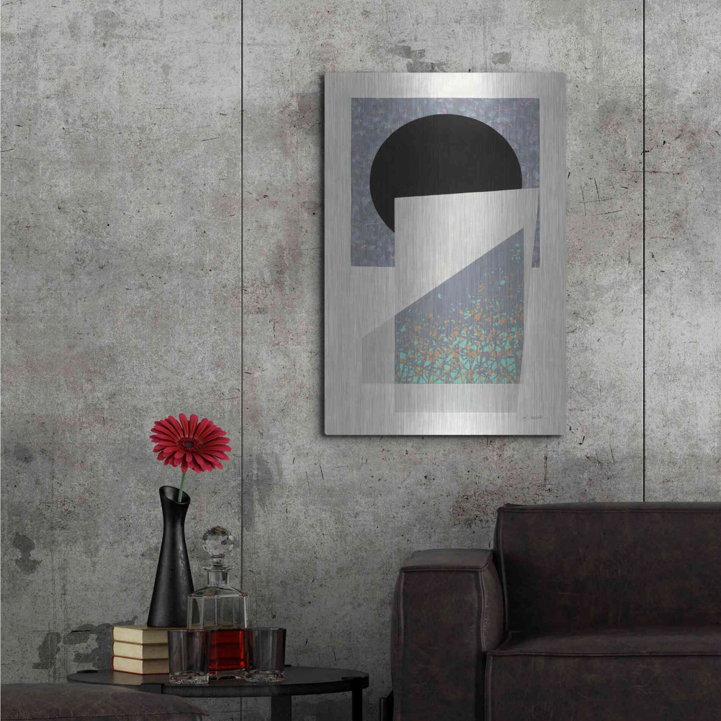 Luxe Metal Art 'Full Moon I V2' by Mike Schick, Metal Wall Art,24x36