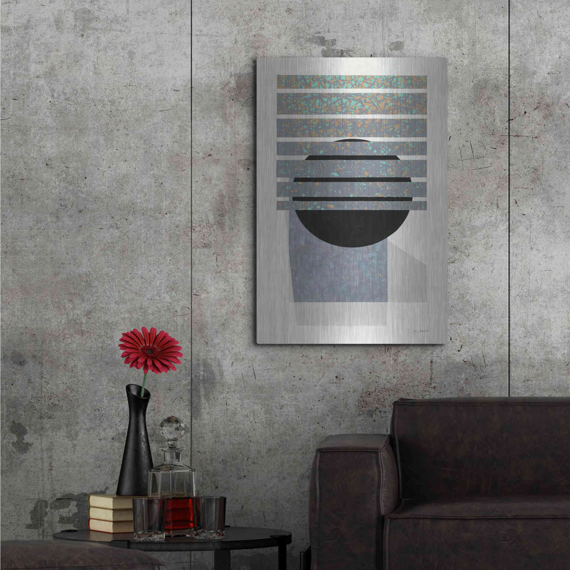 Luxe Metal Art 'Full Moon II V2' by Mike Schick, Metal Wall Art,24x36