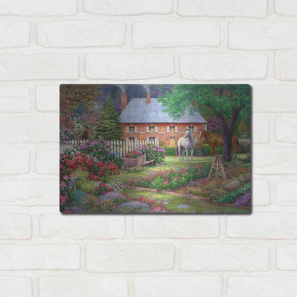 Luxe Metal Art 'The Sweet Garden' by Chuck Pinson, Metal Wall Art,16x12