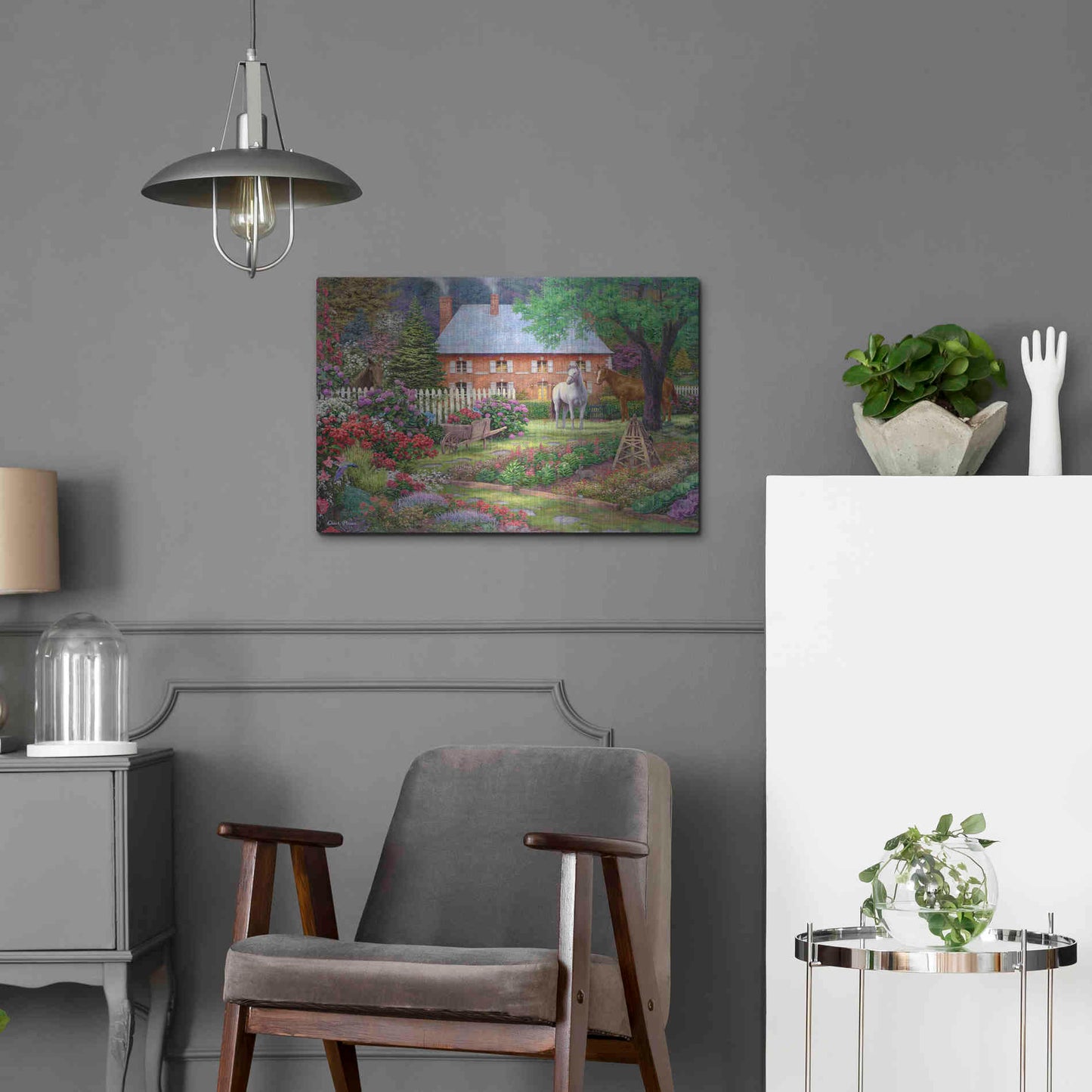 Luxe Metal Art 'The Sweet Garden' by Chuck Pinson, Metal Wall Art,24x16