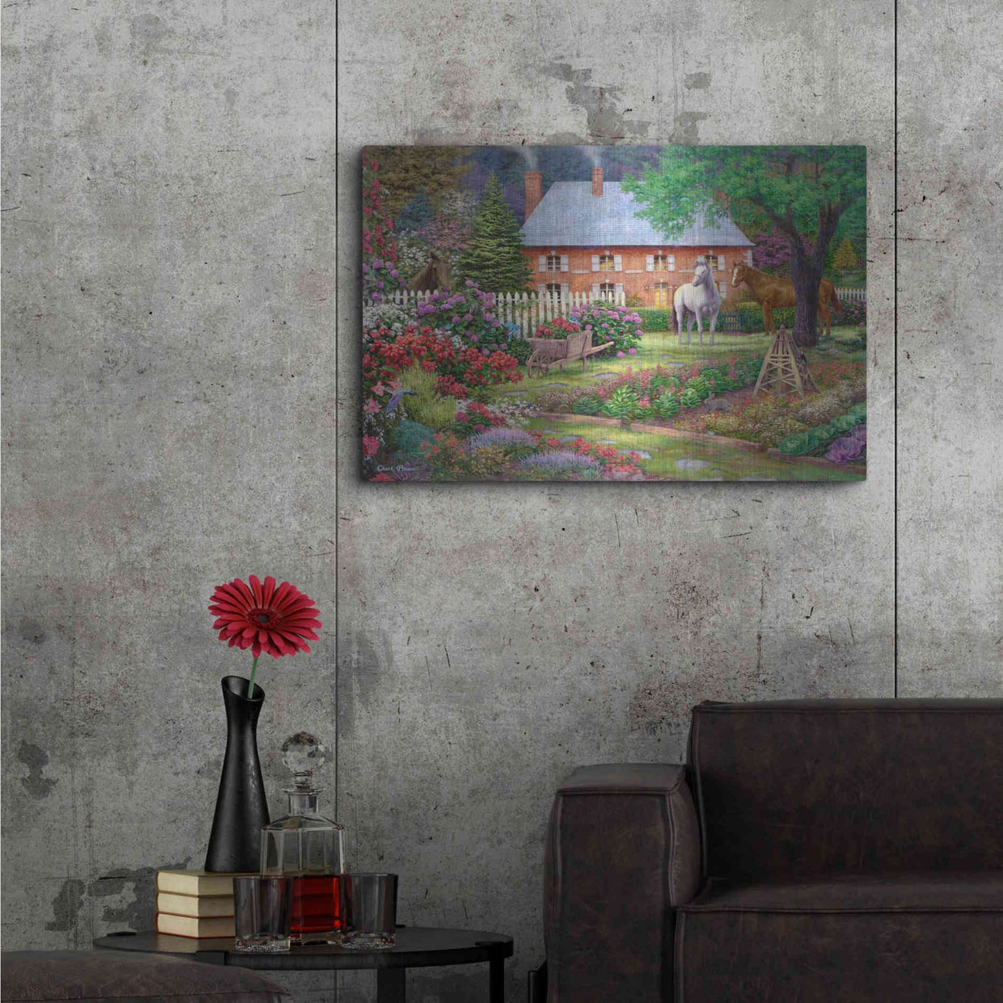 Luxe Metal Art 'The Sweet Garden' by Chuck Pinson, Metal Wall Art,36x24