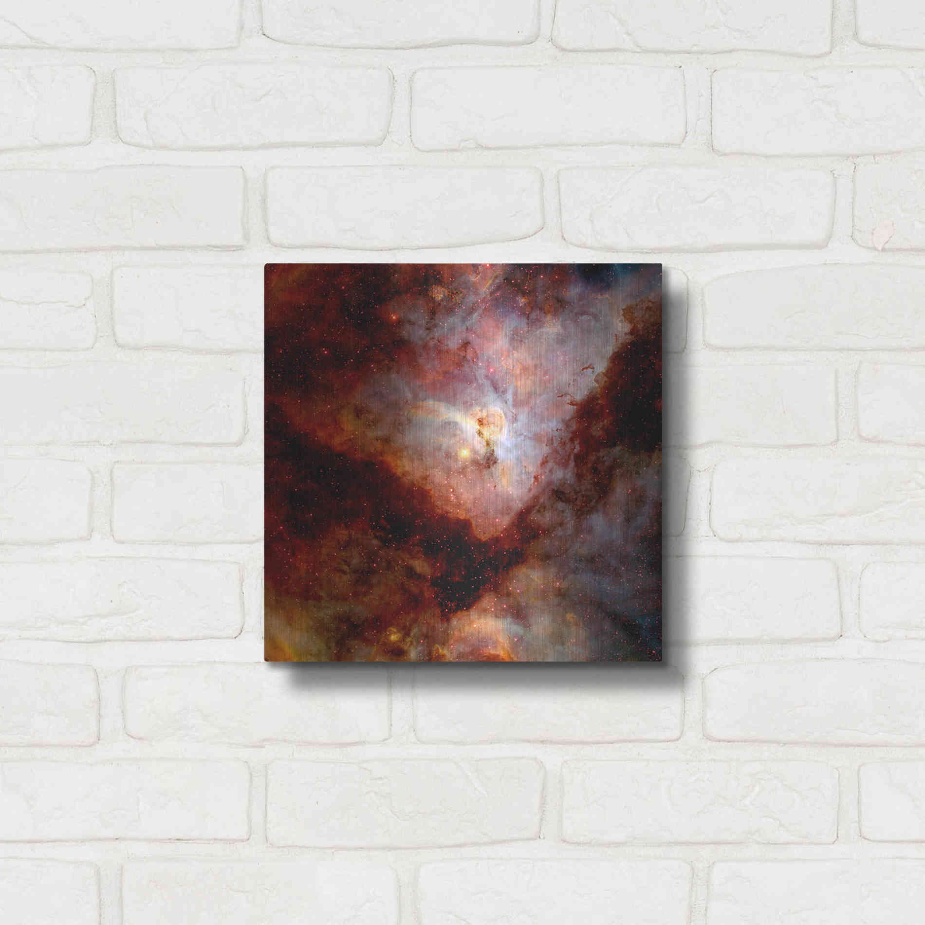 Luxe Metal Art 'Dark Nebulae' Hubble Space Telescope Metal Wall Art,12x12