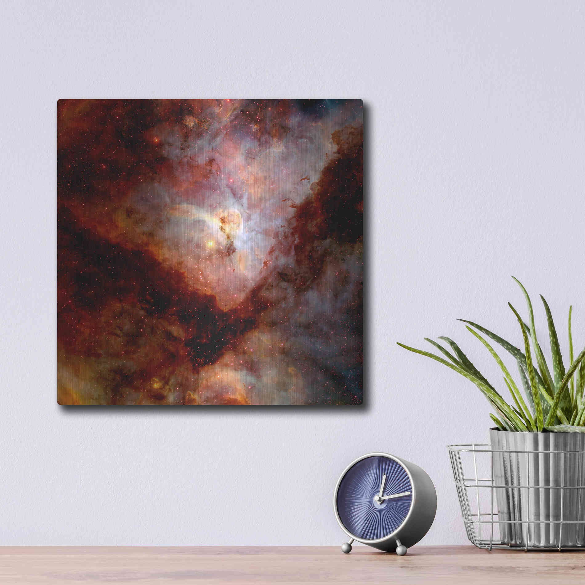 Luxe Metal Art 'Dark Nebulae' Hubble Space Telescope Metal Wall Art,12x12