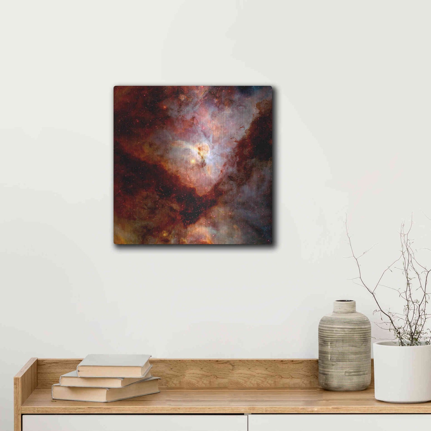 Luxe Metal Art 'Dark Nebulae' Hubble Space Telescope Metal Wall Art,12x12