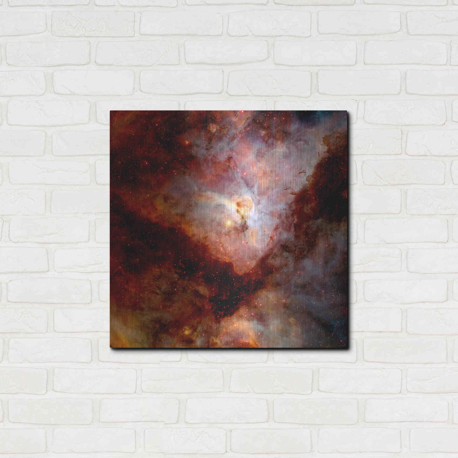 Luxe Metal Art 'Dark Nebulae' Hubble Space Telescope Metal Wall Art,24x24