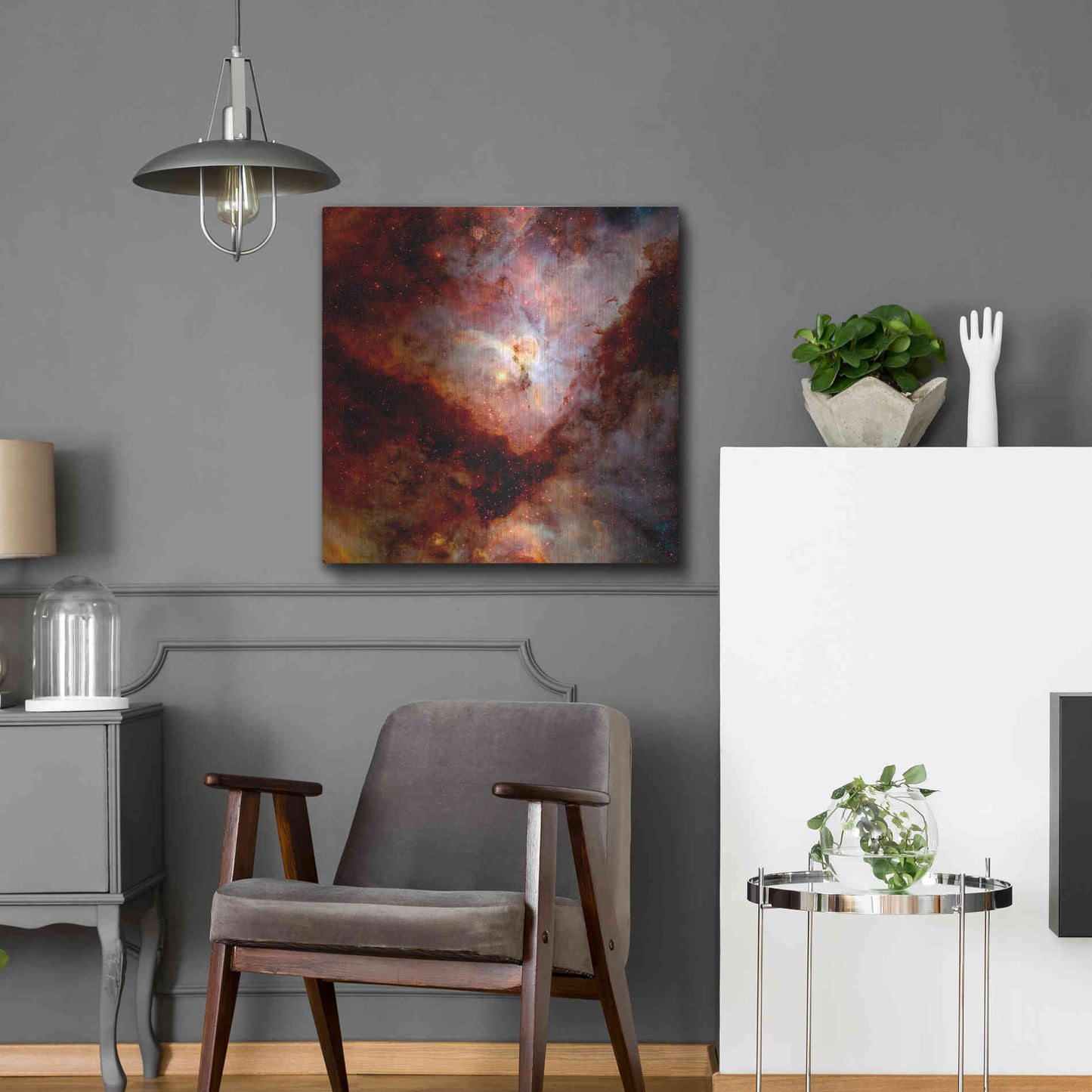 Luxe Metal Art 'Dark Nebulae' Hubble Space Telescope Metal Wall Art,24x24