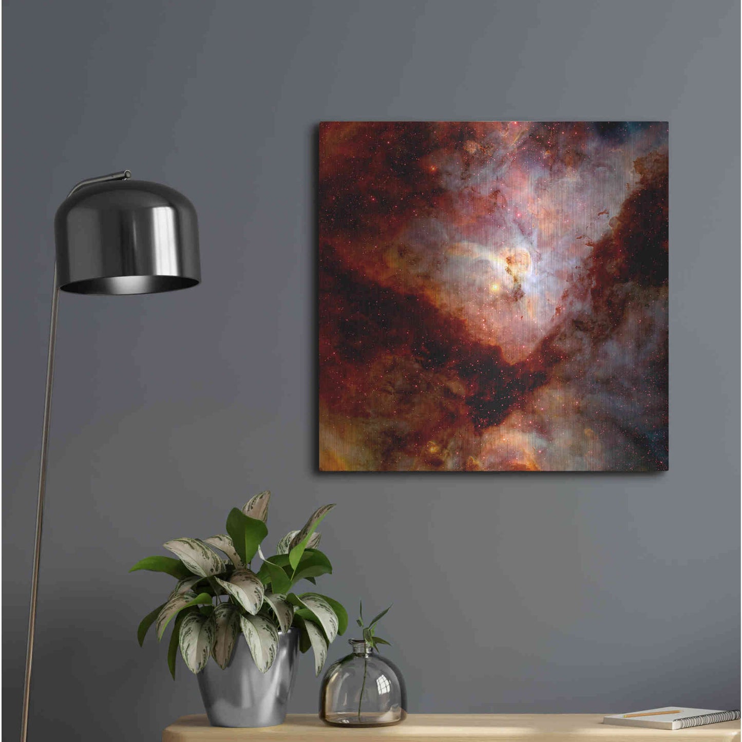 Luxe Metal Art 'Dark Nebulae' Hubble Space Telescope Metal Wall Art,24x24