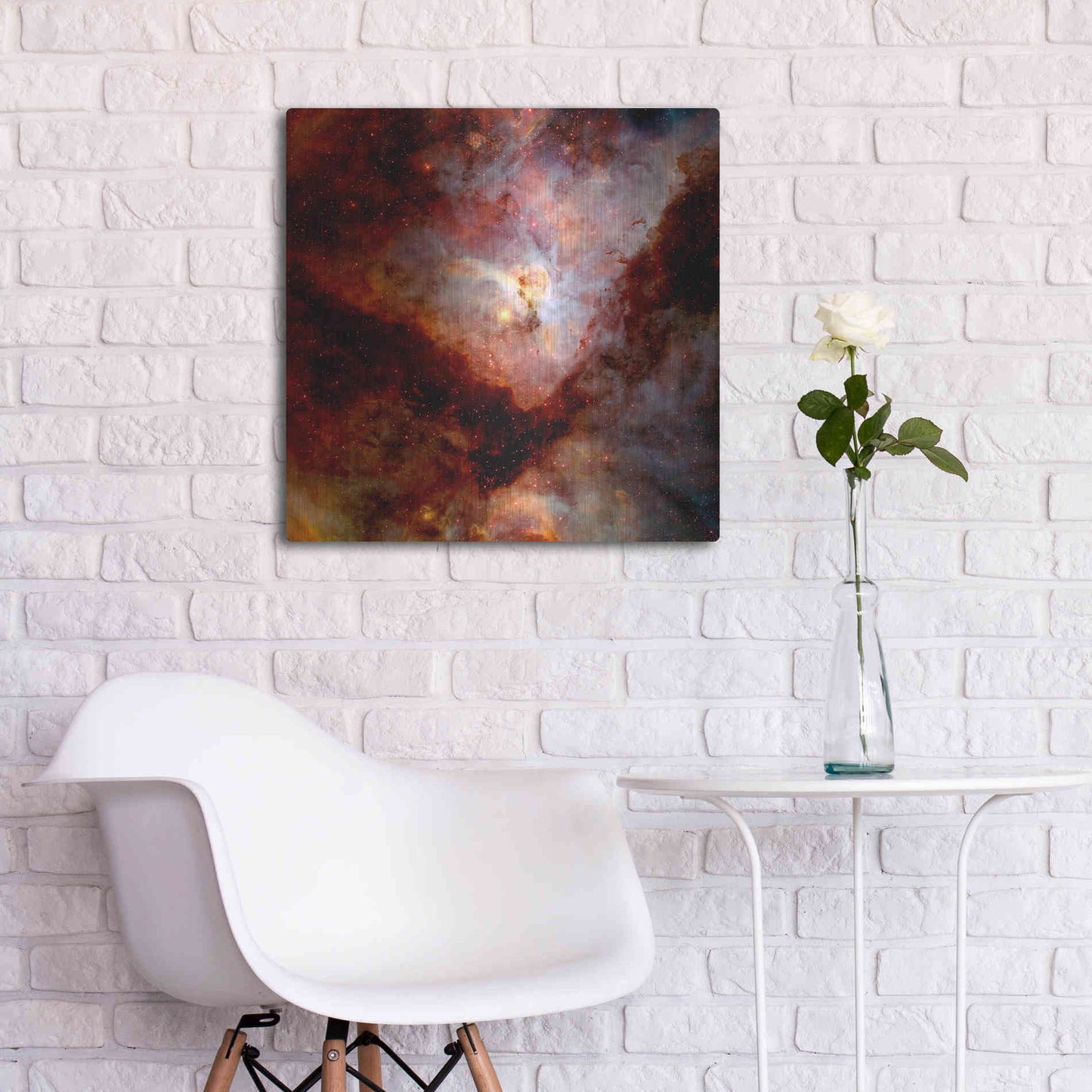 Luxe Metal Art 'Dark Nebulae' Hubble Space Telescope Metal Wall Art,24x24