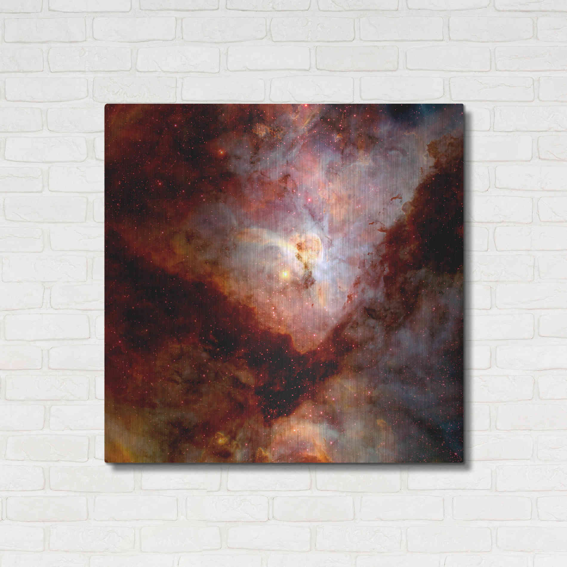 Luxe Metal Art 'Dark Nebulae' Hubble Space Telescope Metal Wall Art,36x36