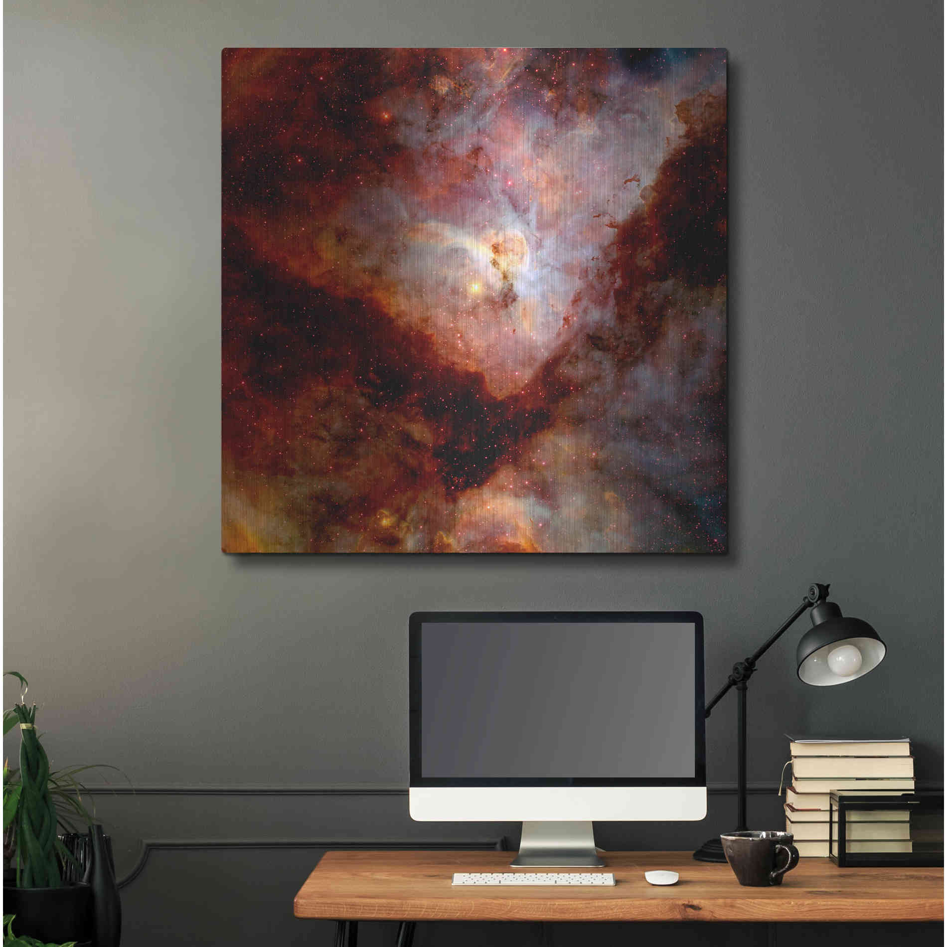 Luxe Metal Art 'Dark Nebulae' Hubble Space Telescope Metal Wall Art,36x36