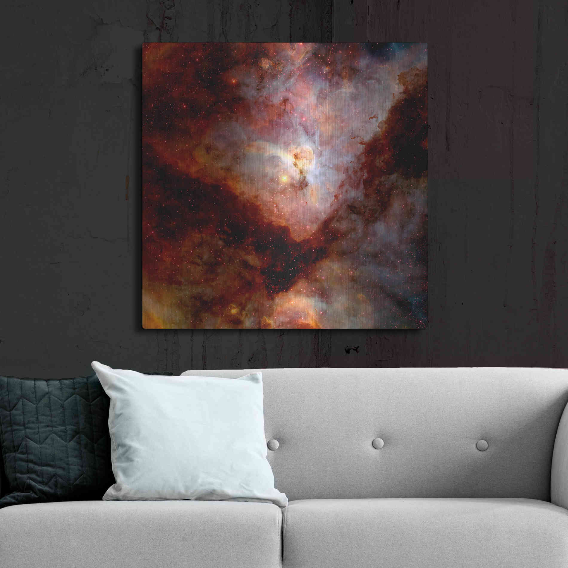 Luxe Metal Art 'Dark Nebulae' Hubble Space Telescope Metal Wall Art,36x36