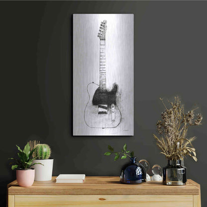 Luxe Metal Art 'Garage Band I' by Mike Schick, Metal Wall Art,12x24