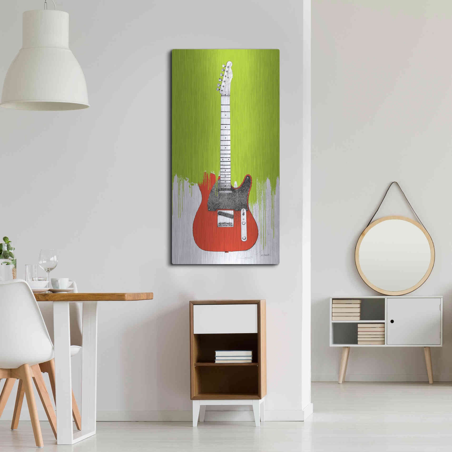 Luxe Metal Art 'Garage Band I Paint' by Mike Schick, Metal Wall Art,24x48