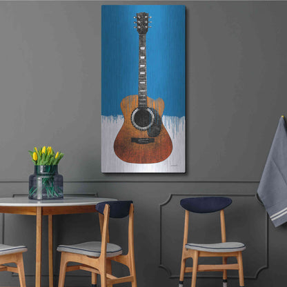 Luxe Metal Art 'Garage Band II Paint' by Mike Schick, Metal Wall Art,24x48