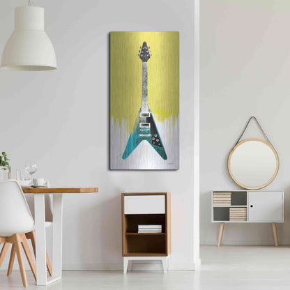 Luxe Metal Art 'Garage Band III Paint' by Mike Schick, Metal Wall Art,24x48