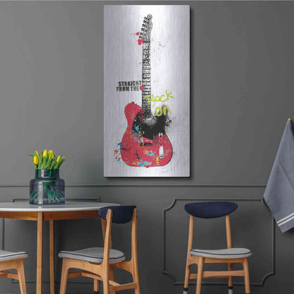 Luxe Metal Art 'Garage Band I Graffiti' by Mike Schick, Metal Wall Art,24x48