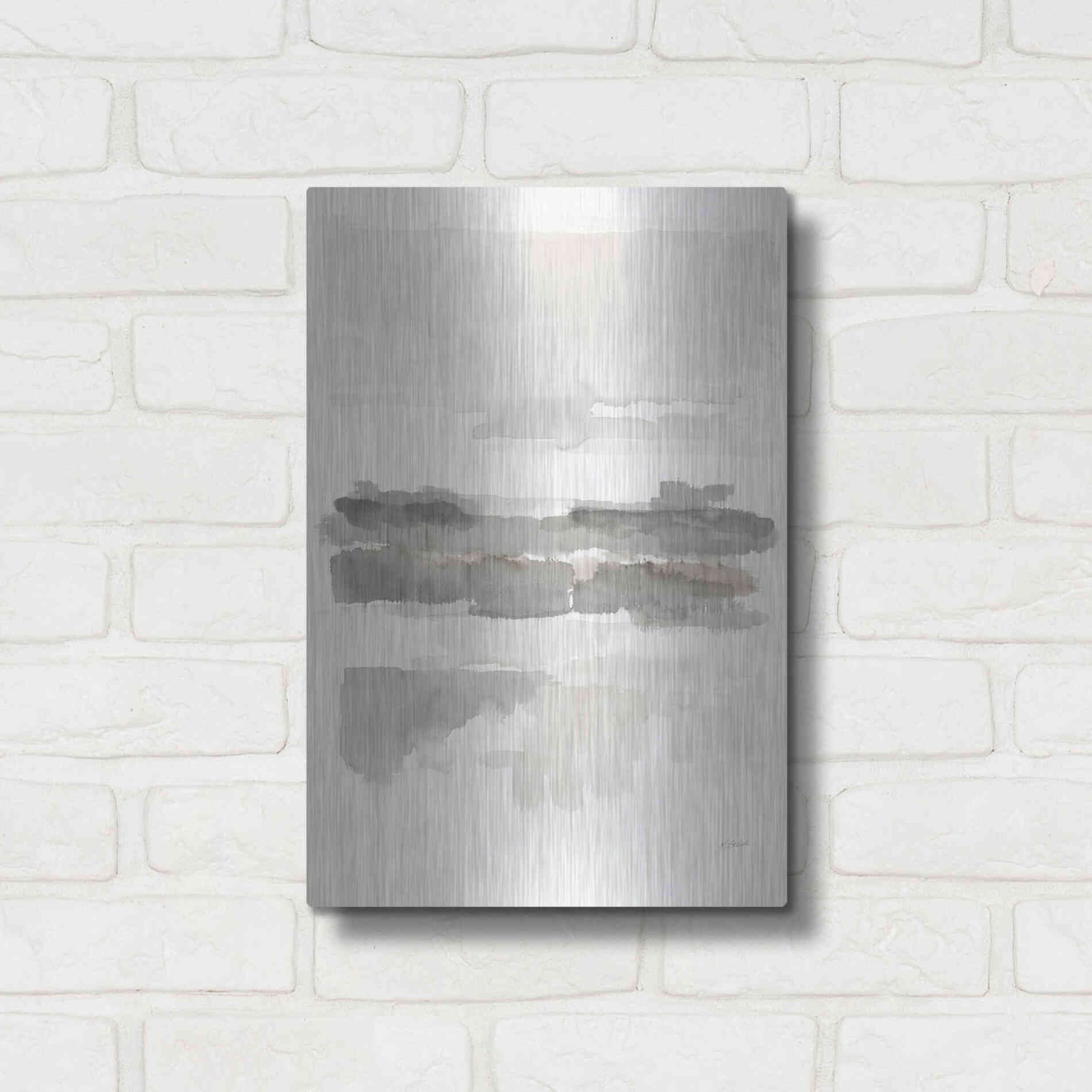 Luxe Metal Art 'Neutral Wetlands Crop' by Mike Schick, Metal Wall Art,12x16