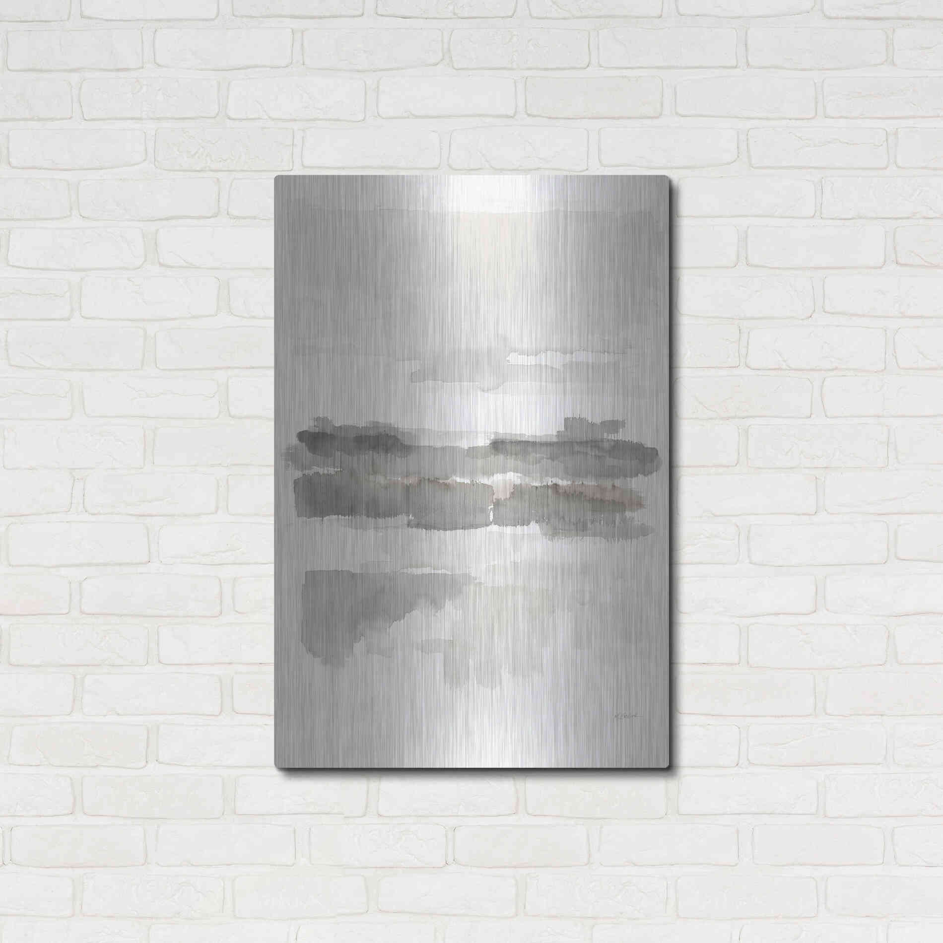 Luxe Metal Art 'Neutral Wetlands Crop' by Mike Schick, Metal Wall Art,24x36