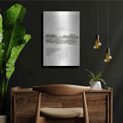 Luxe Metal Art 'Neutral Wetlands Crop' by Mike Schick, Metal Wall Art,24x36