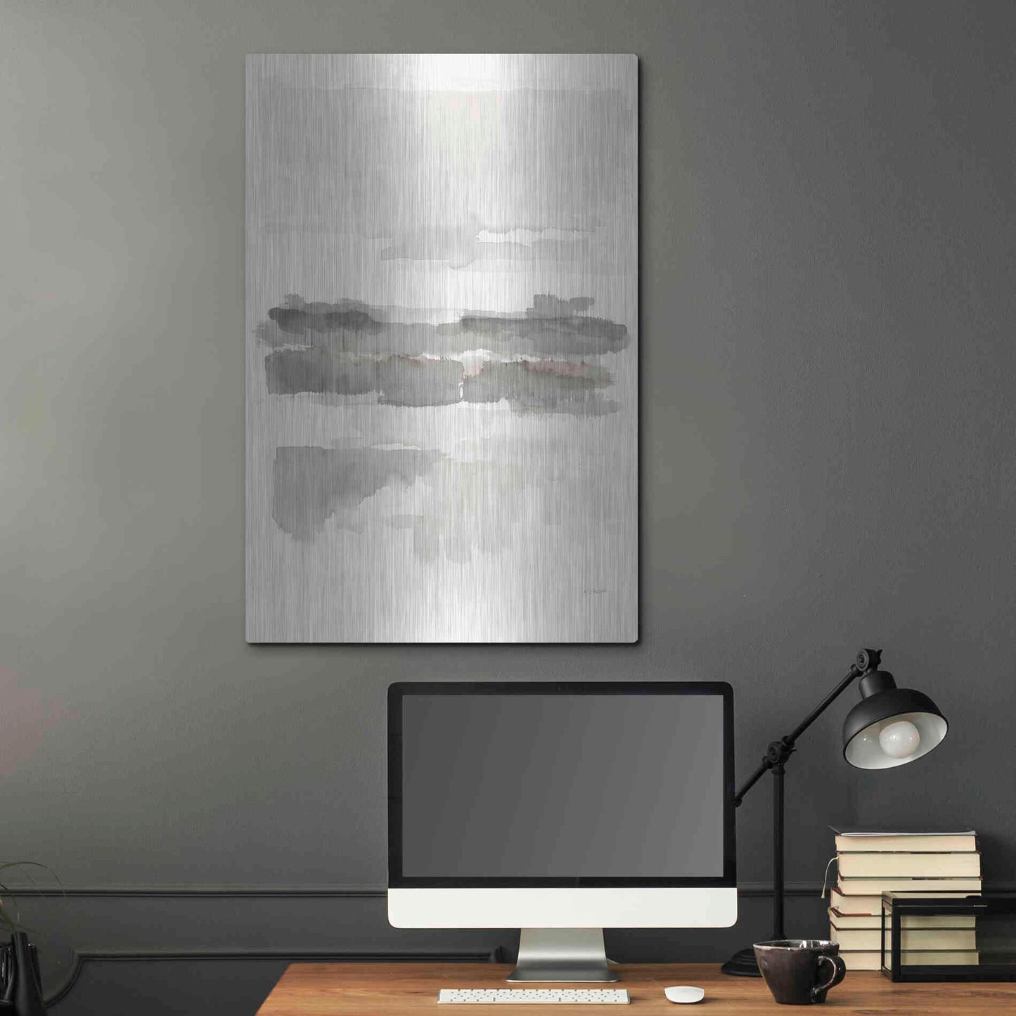 Luxe Metal Art 'Neutral Wetlands Crop' by Mike Schick, Metal Wall Art,24x36