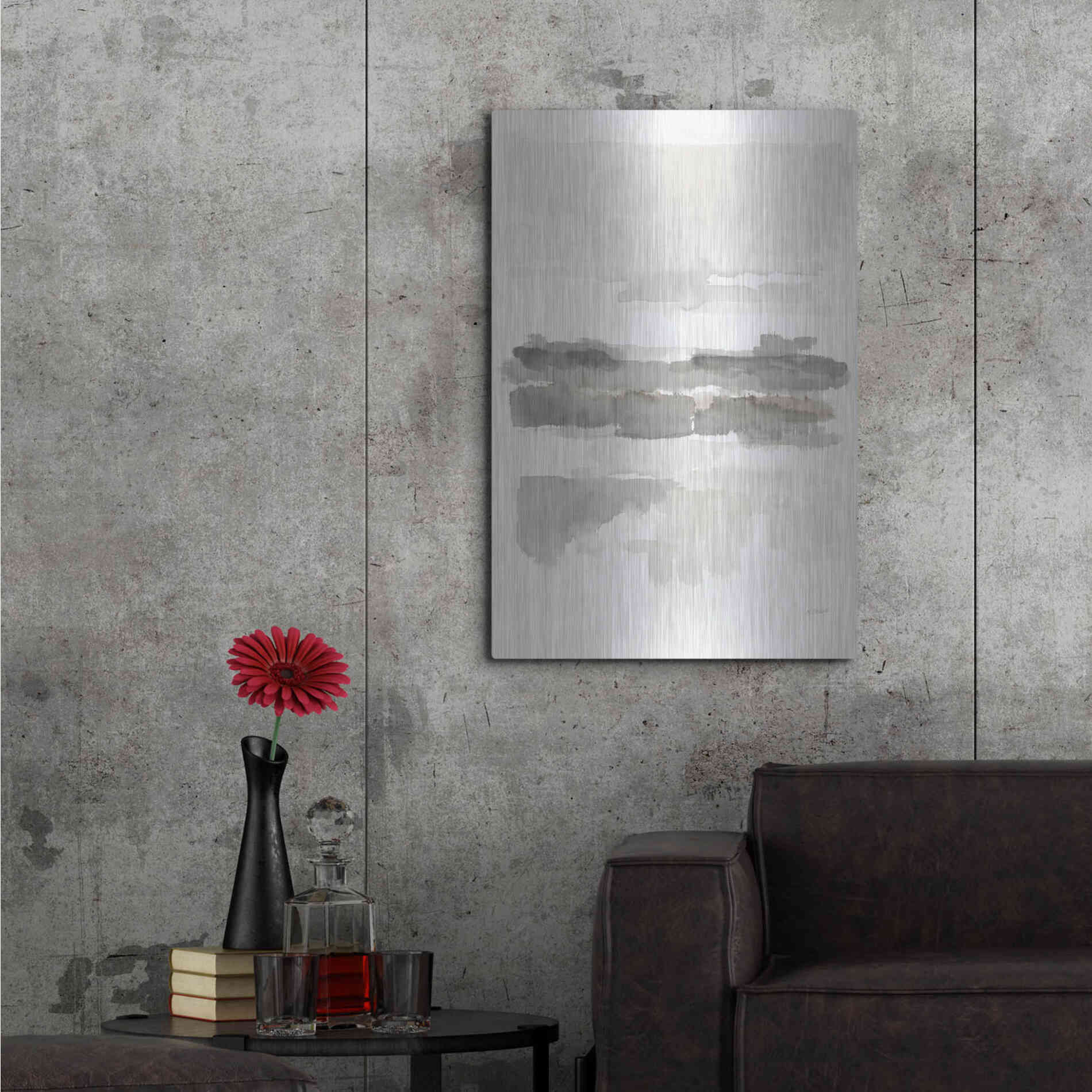 Luxe Metal Art 'Neutral Wetlands Crop' by Mike Schick, Metal Wall Art,24x36