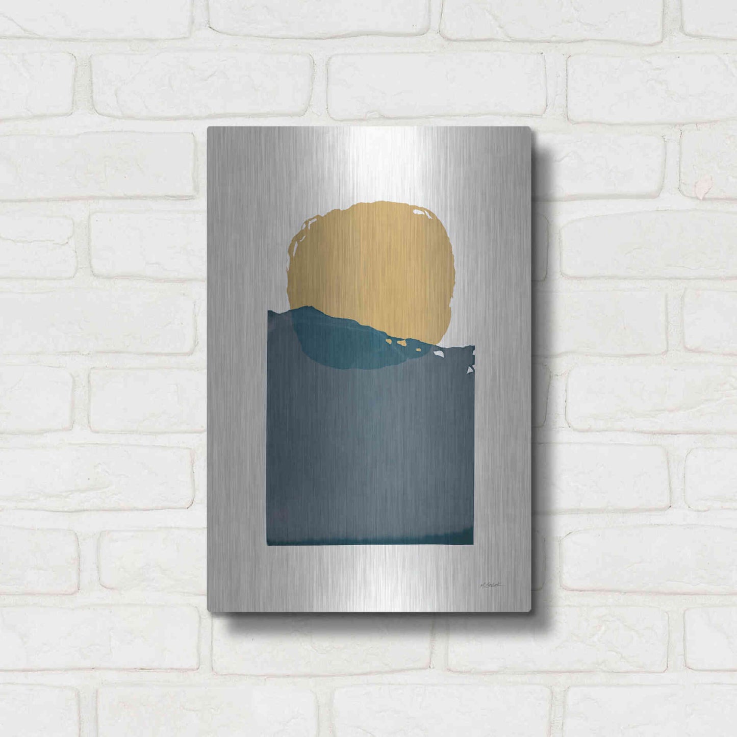 Luxe Metal Art 'Buoyant Dark' by Mike Schick, Metal Wall Art,12x16