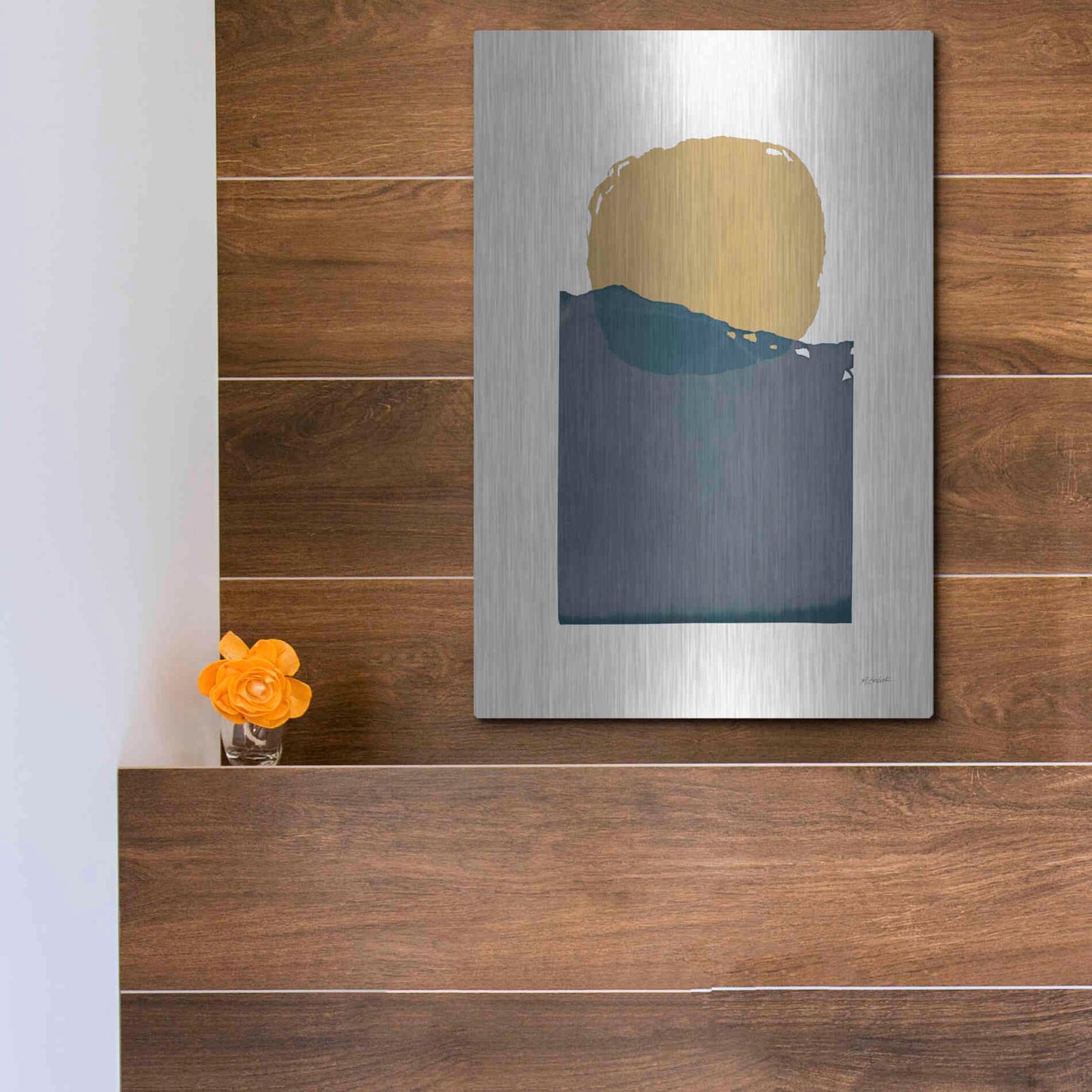 Luxe Metal Art 'Buoyant Dark' by Mike Schick, Metal Wall Art,12x16