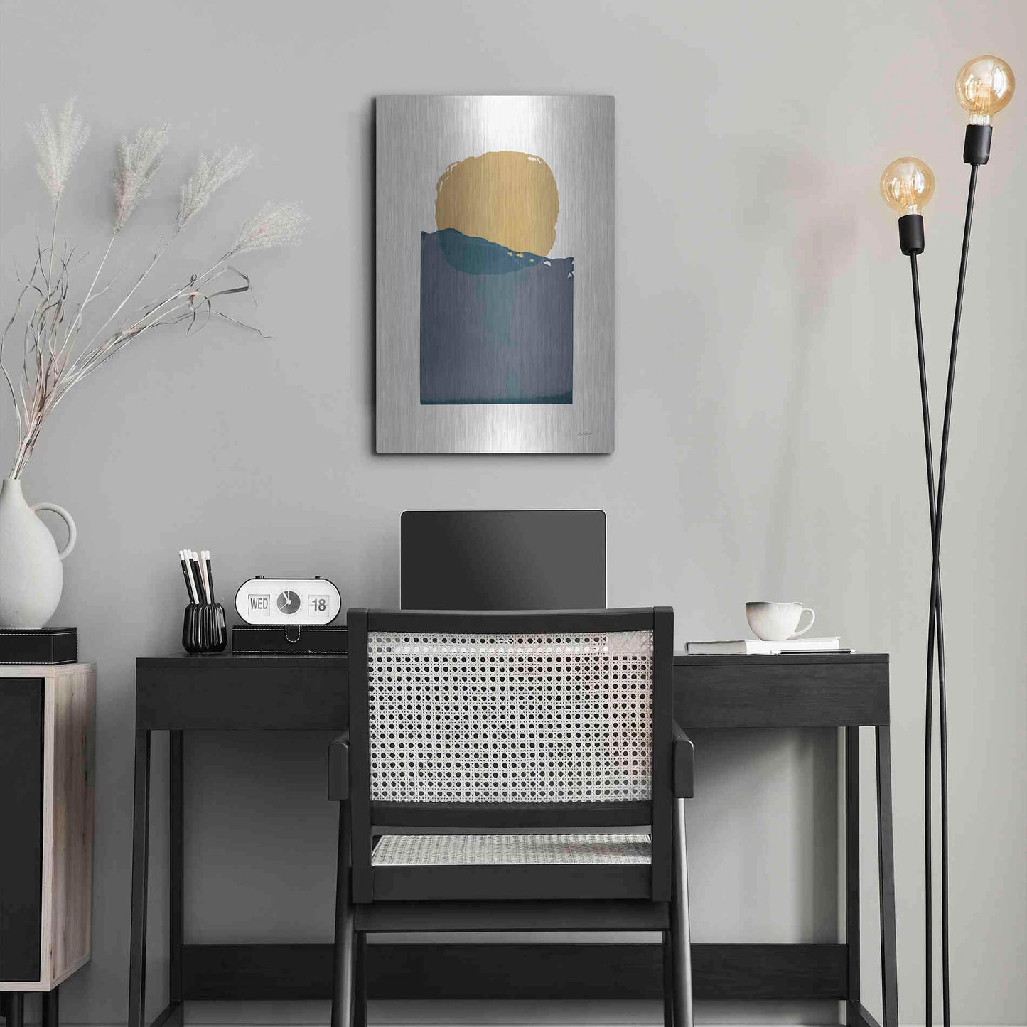 Luxe Metal Art 'Buoyant Dark' by Mike Schick, Metal Wall Art,16x24