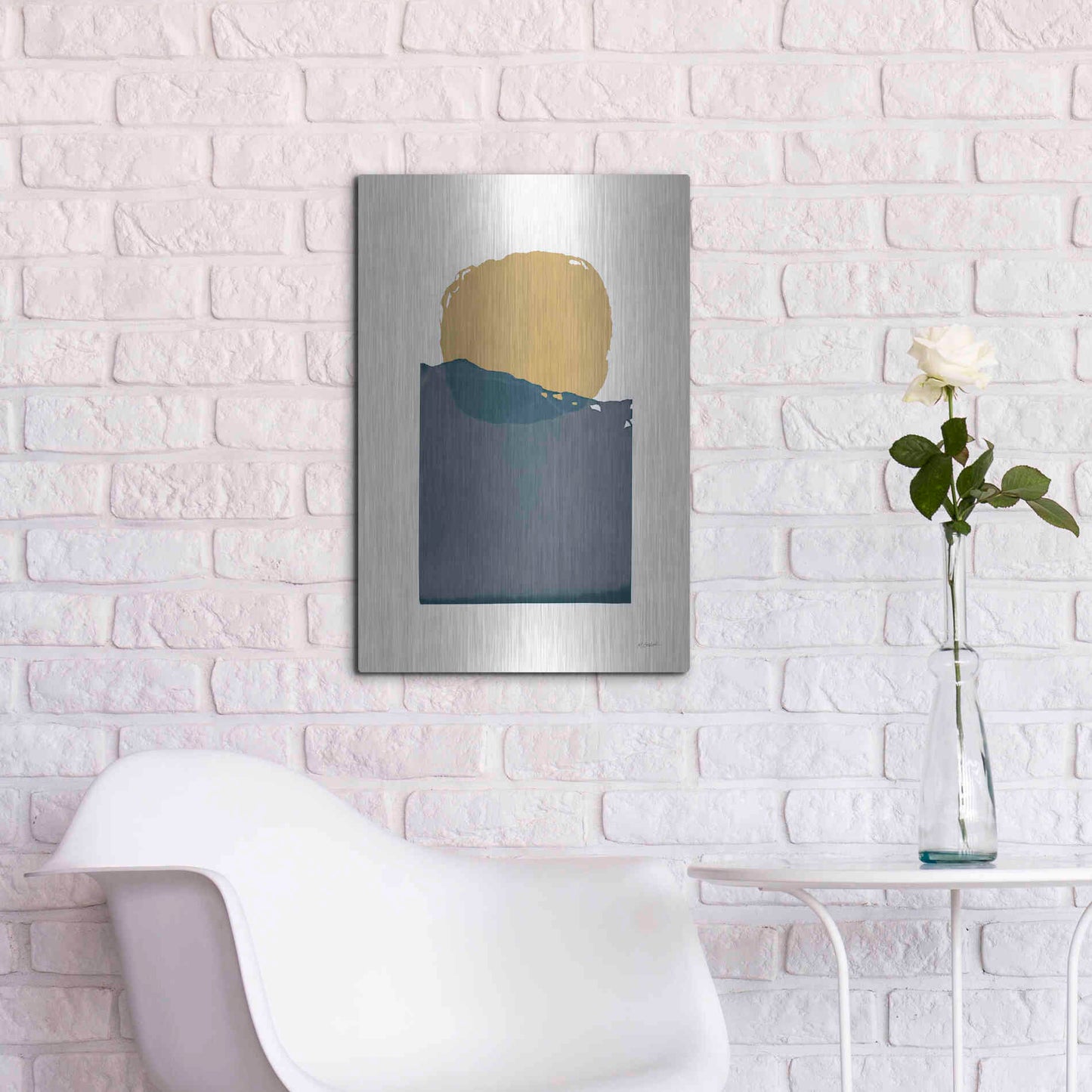 Luxe Metal Art 'Buoyant Dark' by Mike Schick, Metal Wall Art,16x24