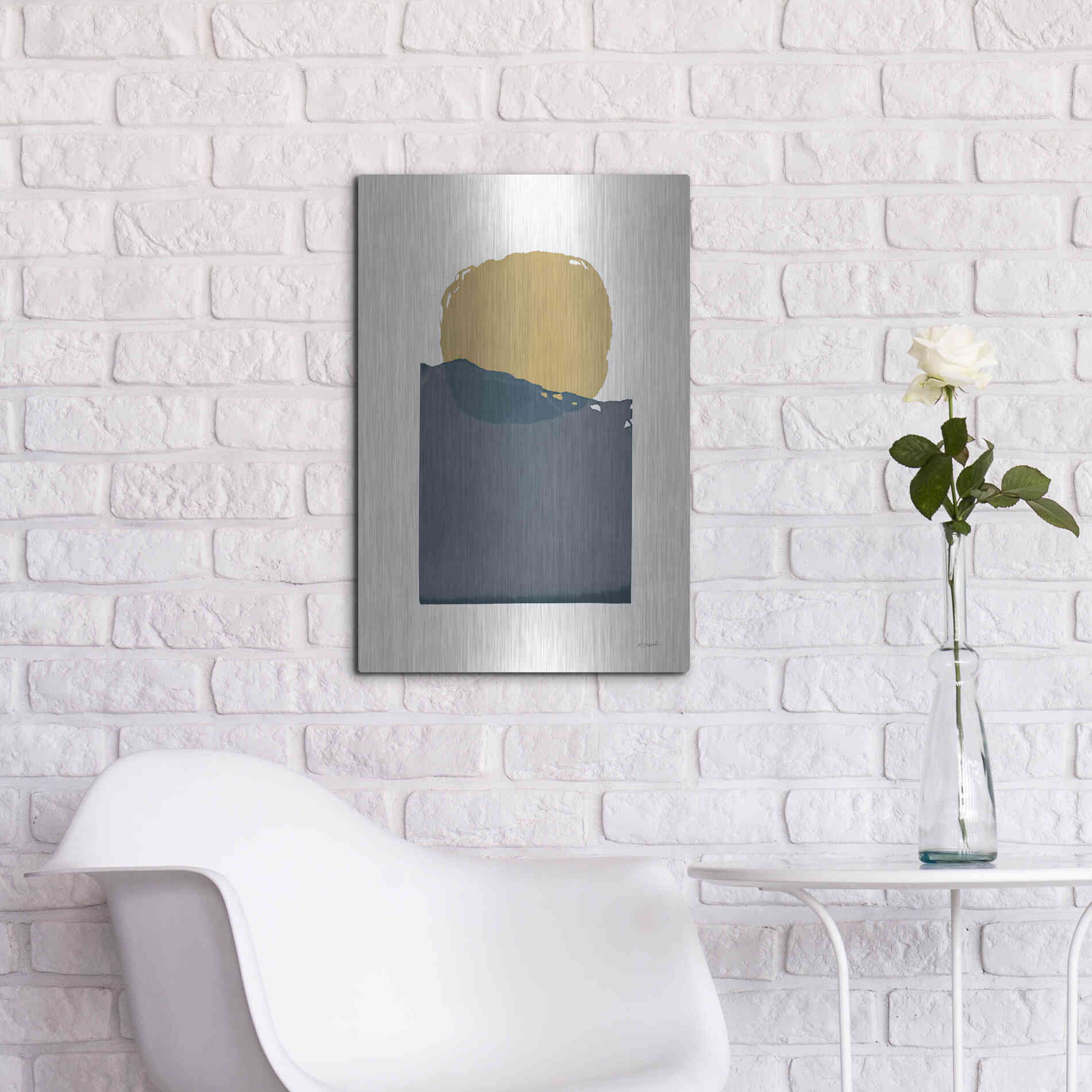 Luxe Metal Art 'Buoyant Dark' by Mike Schick, Metal Wall Art,16x24