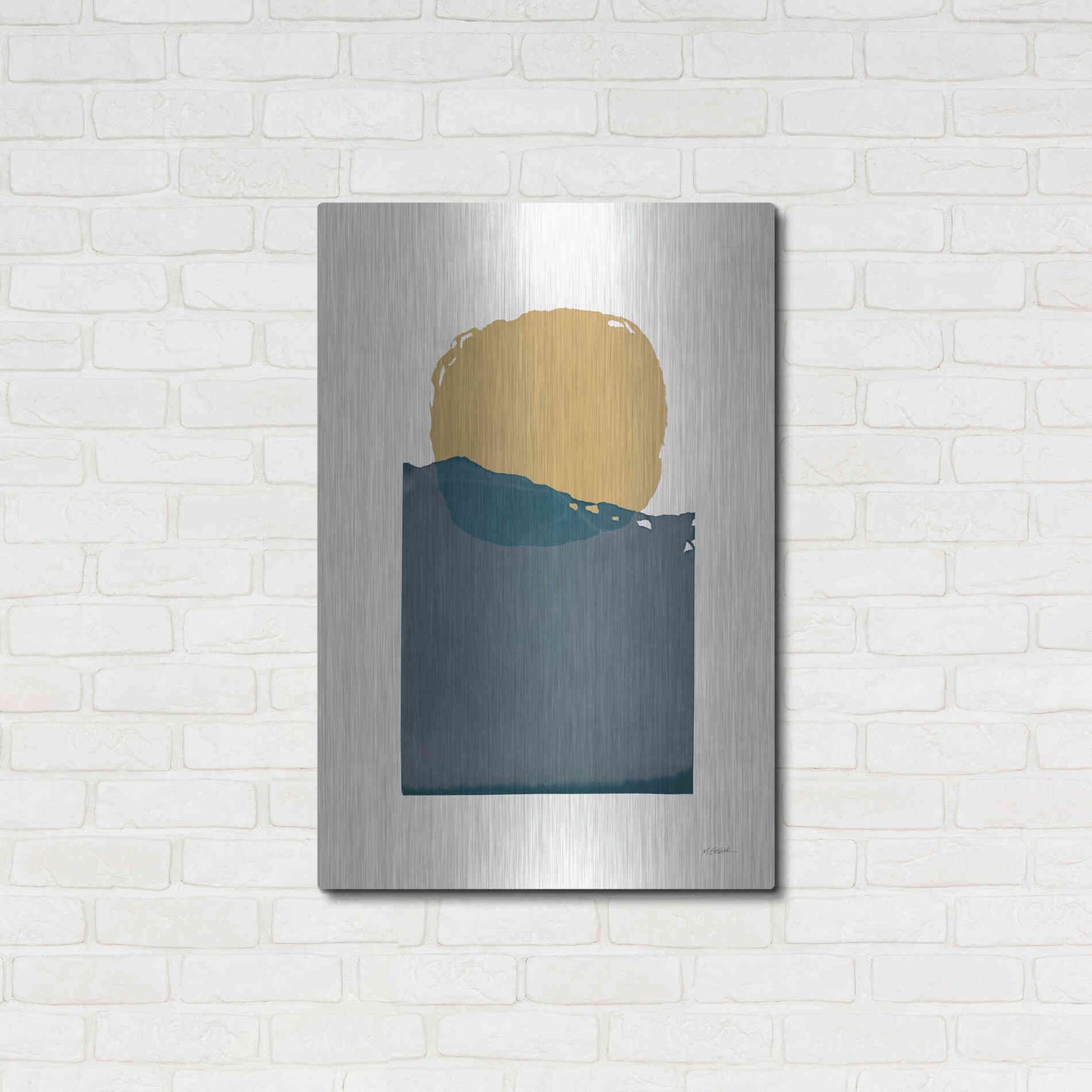 Luxe Metal Art 'Buoyant Dark' by Mike Schick, Metal Wall Art,24x36