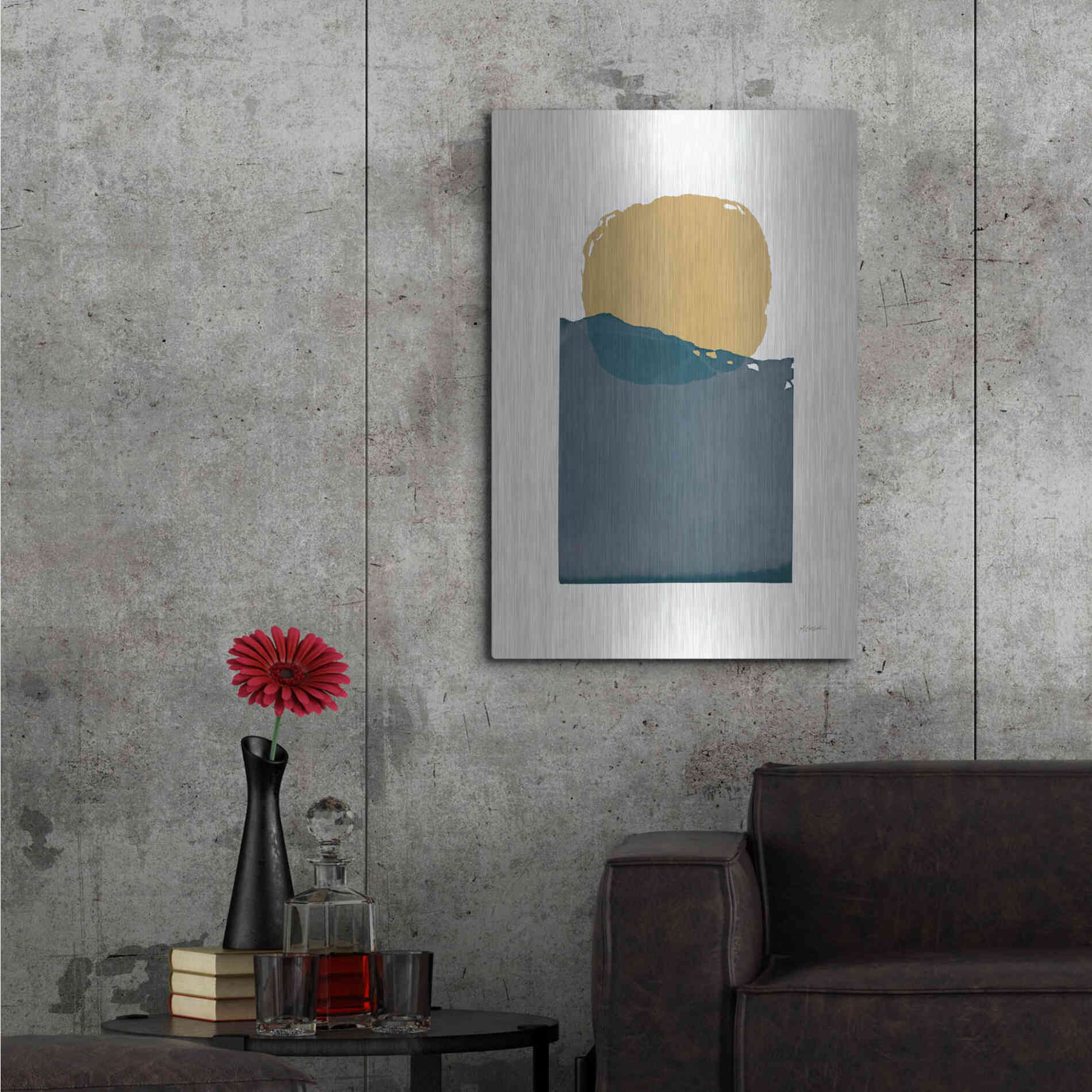 Luxe Metal Art 'Buoyant Dark' by Mike Schick, Metal Wall Art,24x36