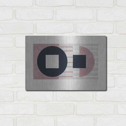 Luxe Metal Art 'Laterally Speaking Mauve' by Mike Schick, Metal Wall Art,16x12