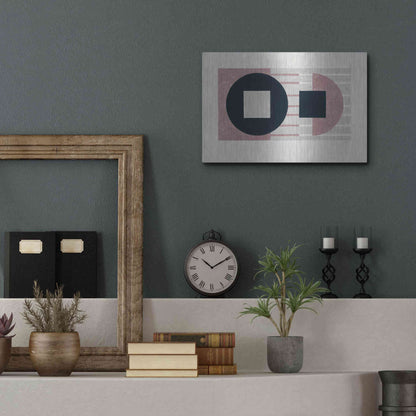 Luxe Metal Art 'Laterally Speaking Mauve' by Mike Schick, Metal Wall Art,16x12