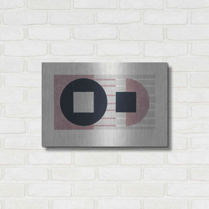 Luxe Metal Art 'Laterally Speaking Mauve' by Mike Schick, Metal Wall Art,24x16